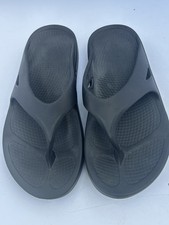 OOFOS Original Unisex Black Sandals Flip Flops US Men's 8 Women's 10 - EU 41