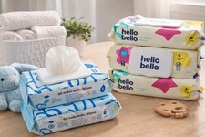 Hello Bello Plant-Based Cloth Baby Wipes pack of 8 that's 480 wipes per box