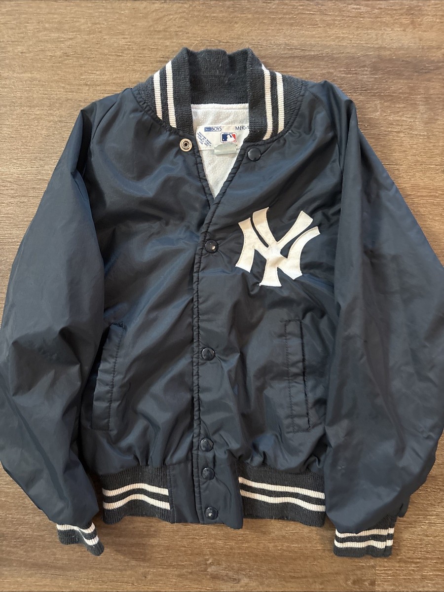 Vintage 70s 80s New York Yankees Sears Satin Bomber Jacket Boys M