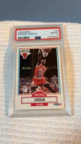 1990-91 Fleer Michael Jordan #26 Bulls PSA 8