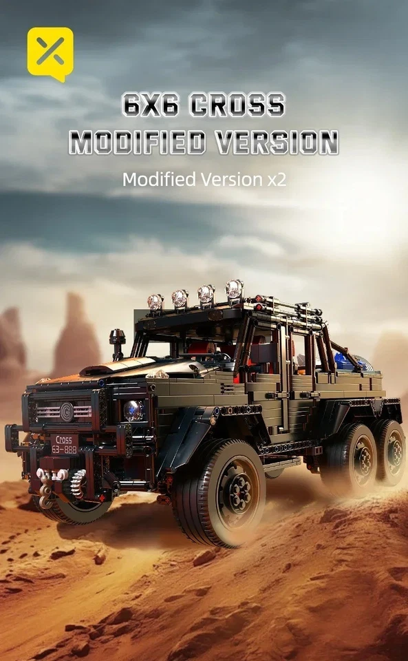 3224Pcs 1/8 Off-Road SUV 6x6 Pickup Truck Building Blocks Kit Technic Compatible - Image 3 of 4