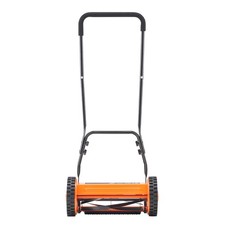 Uimoso 16" Manual Reel Lawn Mower with Adjustable Height and Grass Catcher