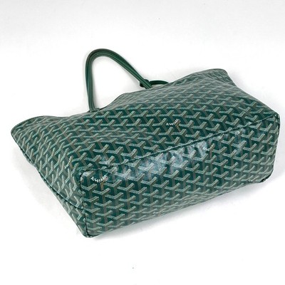 GOYARD Saint Louis PM reversible Tote Bag Coated canvas Green
