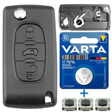 Chiave pieghevole auto Citroen Berlingo Dispach 3 tasti ricambio alloggiamento repair 