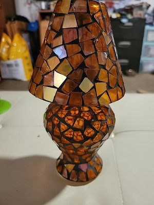 Mosaic Candle Tea Lite color is orange