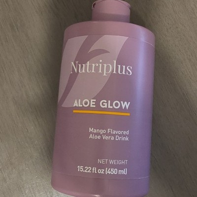 Nutriplus Aloe Glow Aloe Vera Drink, Mango Flavor, Liquid 15.22 fl oz (450 ml)