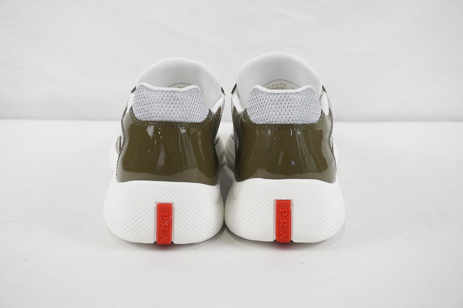 Prada America's Cup Sneakers In Loden Green/Silver - Designer Size 9.5 (4E3400) thumbnail 5