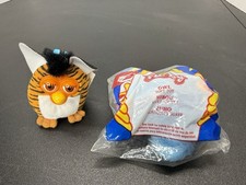 Furby Plush Keychain Lot of 2 Vintage 2000 McDonalds Happy Meal Clips Owl Tiger