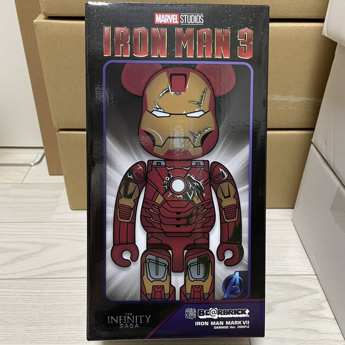 BE@RBRICK IRON MAN MARK VII DAMAGE Ver . 400% BEARBRICK BE@RBRICK IRON MAN MARK VII DAMAGE Ver . 400% BEARBRICK