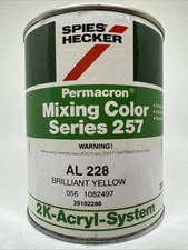 Spies Hecker Permacron AL 228 Brilliant Yellow Mixing Color, 1L*FAST FREE SHIP*