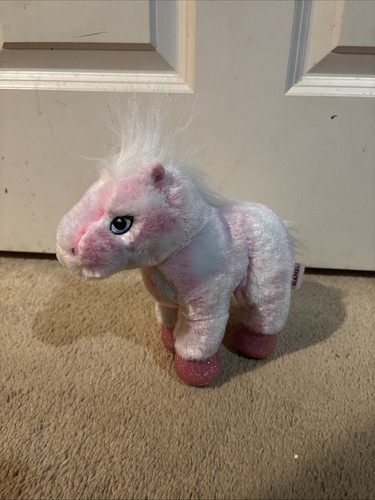 Ganz Webkinz Pink Pony Cotton Candy Sparkle Feet Horse Plush Toy NO CODE 8" - Picture 1 of 4