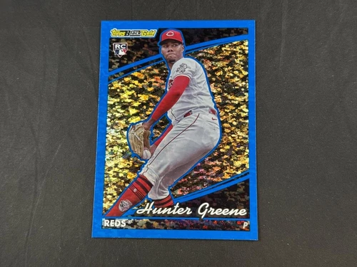 2022 TOPPS UPDATE HUNTER GREENE BG-17 ROOKIE BLACK GOLD BLUE PARALLEL SP REDS RC