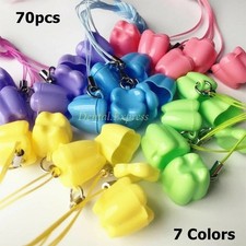 70pcs Dental Kids Milk Tooth Save Storage Case Baby Teeth Holder Plastic Boxes