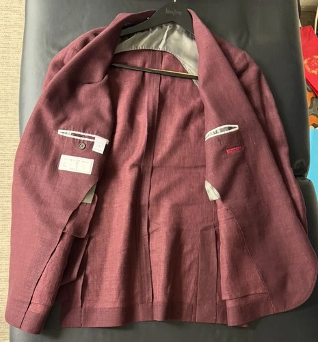 Brunello Cucinelli Men's Maroon Sport Coat Blazer Italian Tailored Size 54 image 6