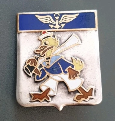 Insigne Aéronavale Flottille 12 F CRUSADER 1990s Marine Nationale ORIGINAL BADGE - Photo 1/2