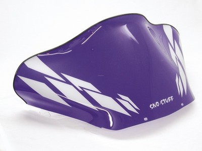 Yamaha SRX 600, 1998-1999 13'' Flared Blue with White Graphics Windshield 