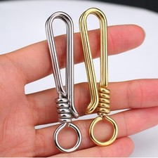 Brass / Steel Handmade Keychains Keyrings Bag Wallet Chain Belt Clip Key Holder