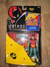 Vintage Kenner Batman The Animated Series - Robin With Turbo Glider New