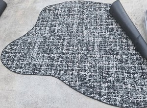 Navy Blue and Teal 8x10 Mixed Contour Rug.