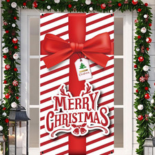 Christmas Door Cover,Christmas Door Decorations Xmas Decorative Front Porch Sign