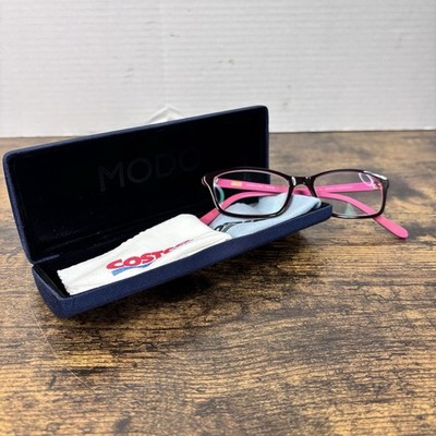 Modo MC 042 BLKPK  Black/Pink Plastic Cateye Womens Eyeglasses Frames Japan