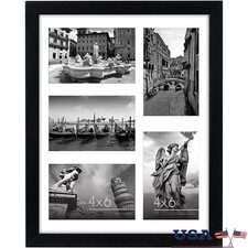 4x6 Collage Picture Frame with Shatter-Resistant Glass Collage Frames Display