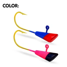 50PCS Colorful 1/16 oz Jig Head Hook for Soft Lures Fish Hooks