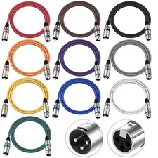 10 PCS 4 ft XLR DMX 3Pin Male To Female Microphone Cable Stage Light Multi