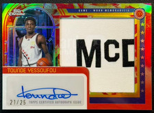 Tounde Yessoufou 2025 Topps Chrome McDonald's All American /25 Auto Golden Patch