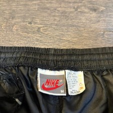Vintage 1980s Nike Black Track Pants Men's Medium Y2K Rare Find