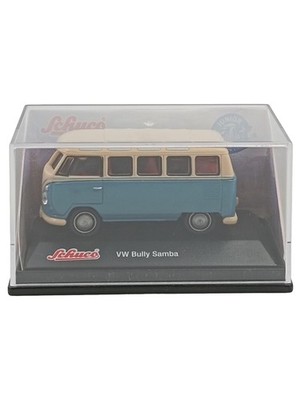 Schuco VW Bully Samba Junior Metal Modellauto Blau Beige 1:87
