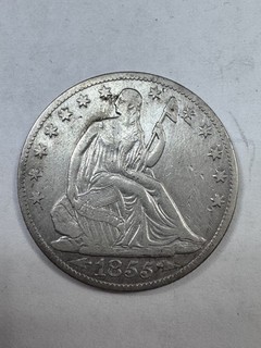 Lot 22: 1855 O Seated Liberty Half Dollar. 50c. Silver. With Arrows.