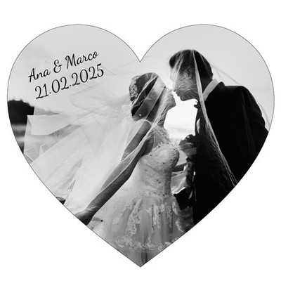 Cake Topper Heart Shape Cake Image Custom Text and Photo Customize