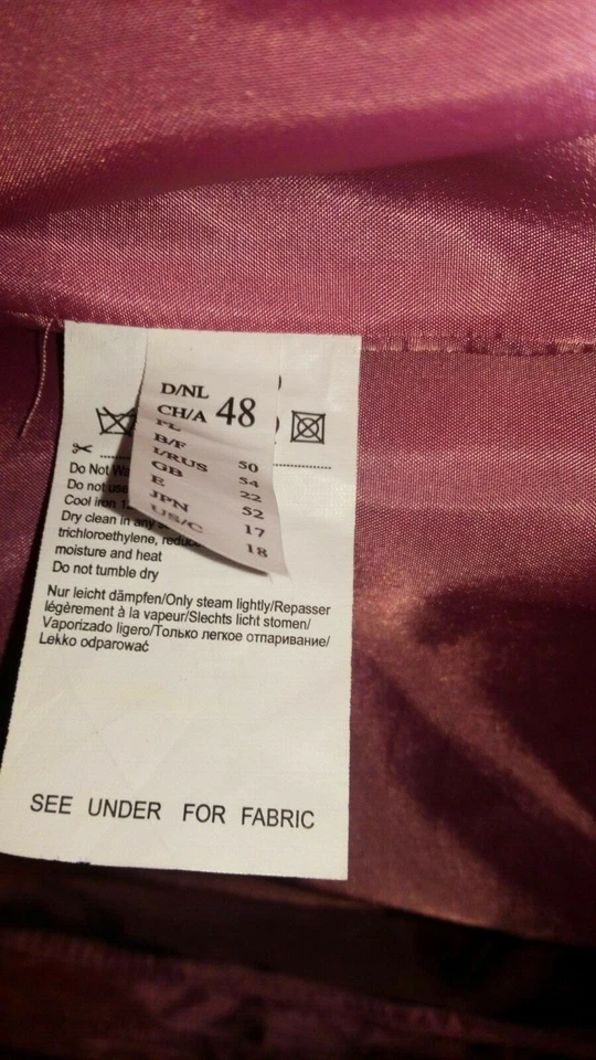 SAMOON GARRY WEBER CRUMPLED DESIGNER WATER REPELLENT PINK BLAZER PLUS SIZE 22UK - Image 4 of 4