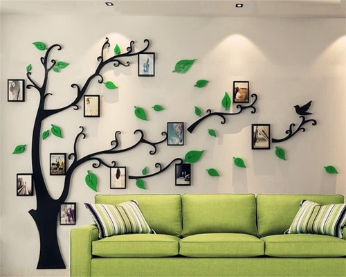 Stylish 3D Tree Wall Stickers with Custom Photo Frames - Versatile Indoor Decor - 第 4/9 張圖片