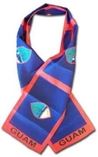 GUAM FLAG SCARF - LIGHTWEIGHT POLYESTER 8" x 60" - NEW SCARF SHAWL WRAP 
