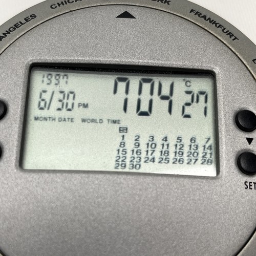 Hand-Held World Time Calendar/ Temperature LCD Display Table Clock-889-839 - Picture 15 of 15