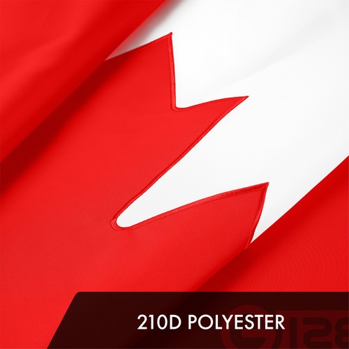 G128 Bandera Canadiense Canadá 4x6 Pies Serie ToughWeave Bordada 210D Poliéster - Imagen 4 de 7