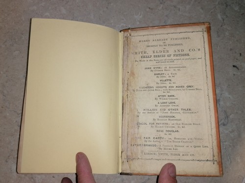 WUTHERING HEIGHTS - ELLIS BELL Emily Bronte RARE EARLY EDITION Smith Elder 1858 - Picture 4 of 17