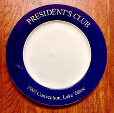 PRESIDENT’S CLUB Plate - Homer Laughlin Seville 1997 Convention, Lake Tahoe