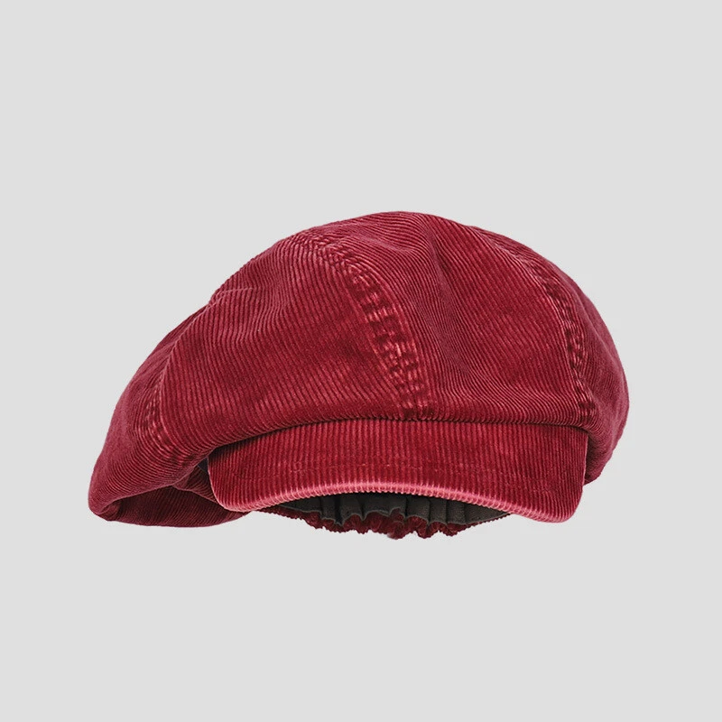 Mujeres Hombres Unisex Newsboy Sombrero Gorra Pana Boina Plana Gran Tamaño Suelto Moda Elegante Foto 3 de 4