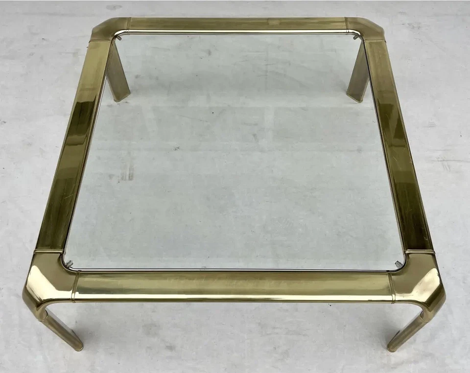 John Widdicomb for Mastercraft Hollywood Regency Brass Cocktail Coffee Table - Image 3 of 4
