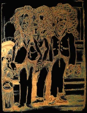 Surrealist, Impressionist, pastel drawing -Rome