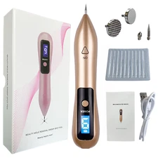 Rechargeable Plasma Pen Spot Removal With Flat Round Tip+Striped Round Head Tip