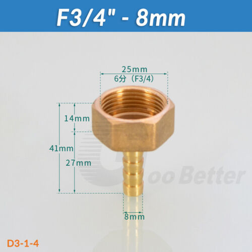 Conector de extremo de cola de manguera de combustible de agua rosca hembra/macho BSP accesorio de latón - Imagen 68 de 75