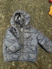 The Childrens Place Boys GirlS Puffer Jacket Navy Blue Hooded Coat 18-24
