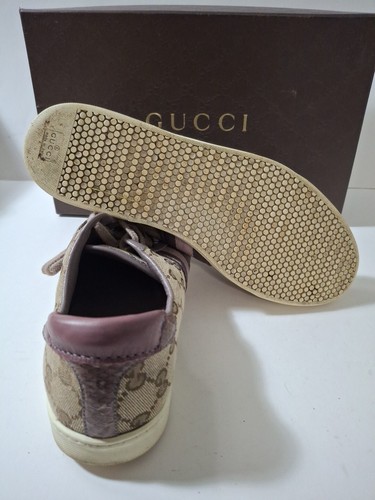 Gucci Vintage Braun Monogram Guccissima Sneaker 37,5 IT Lacklederbesatz - Bild 9 von 13