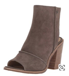 ugg peep toe suede booties
