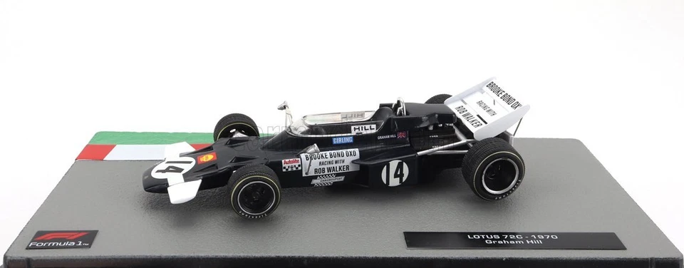 MODELLINO AUTO STATICO CENTAURIA LOTUS F1 72 1970 GRAHAM HILL VETRINA SCALA 1/43 - Immagine 3 di 4