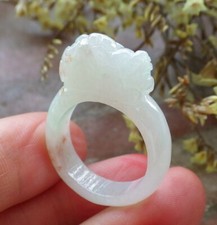 Certified Green Natural A JADE Jadeite Dragon Pi Xiu RING USA. 9.5    523755 TN
